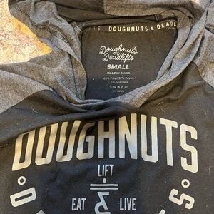 Doughnuts & Deadlifts Long Sleeve; Warm Up Hoodie Size Small